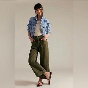 We The Free Palmer Cuffed Jeans in Greenery